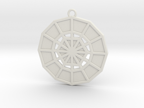 Restoration Emblem 06 Medallion (Sacred Geometry) in White Natural Versatile Plastic