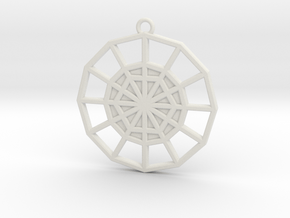 Restoration Emblem 07 Medallion (Sacred Geometry) in White Natural Versatile Plastic