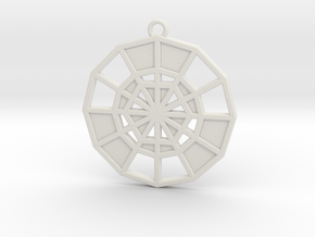Restoration Emblem 10 Medallion (Sacred Geometry) in White Natural Versatile Plastic
