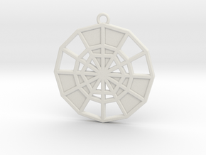Restoration Emblem 11 Medallion (Sacred Geometry) in White Natural Versatile Plastic