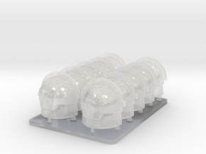 Space Vikings V7 Compound Shoulder Pads in Clear Ultra Fine Detail Plastic