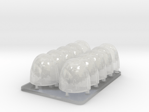 Space Vikings v6 Smooth Shoulder Pads in Clear Ultra Fine Detail Plastic