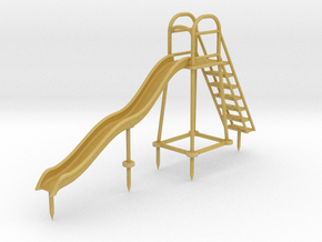 Children's Wave Slide, HO Scale (1:87) in Tan Fine Detail Plastic