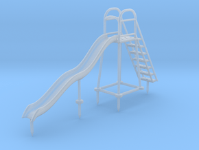 Children's Wave Slide, HO Scale (1:87) in Clear Ultra Fine Detail Plastic