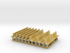 Cement Benches, HO Scale, 10 + 6 doubles in Tan Fine Detail Plastic