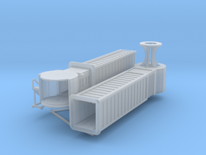 Articulated airport jetway (aerobridge), 1:200 in Clear Ultra Fine Detail Plastic