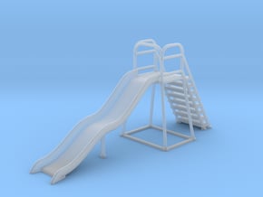 Children's Wave Slide, Dollhouse Miniature (1:48) in Clear Ultra Fine Detail Plastic