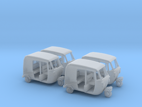 Auto Rickshaw / Tuk Tuk x4 HO-Scale 1:87 in Clear Ultra Fine Detail Plastic