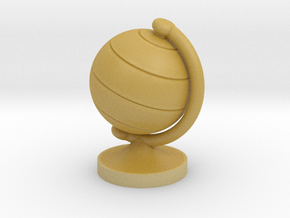 Dollhouse Miniature Student's Globe (9 mm diameter in Tan Fine Detail Plastic