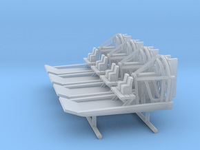 Airboat / Swamp Boat - x4 - Z Scale  in Clear Ultra Fine Detail Plastic