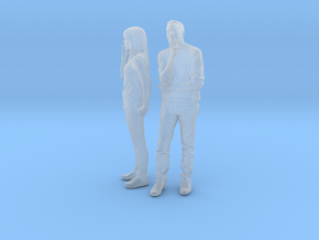 Printle C Couple 052- 1/87 - wob in Clear Ultra Fine Detail Plastic