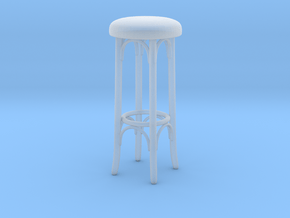 Printle Thing Barstool 01 - 1/24 in Clear Ultra Fine Detail Plastic