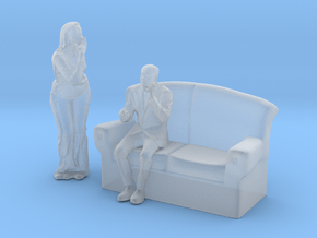 Printle BC Couple 060 - 1/87 - wob  in Clear Ultra Fine Detail Plastic