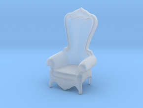 Printle Thing Baroque Chair 1/24 in Clear Ultra Fine Detail Plastic