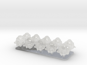 Space Knights: V4 Helmet Set in Clear Ultra Fine Detail Plastic