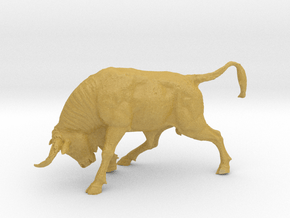 Printle Animal Bull - 1/87 in Tan Fine Detail Plastic