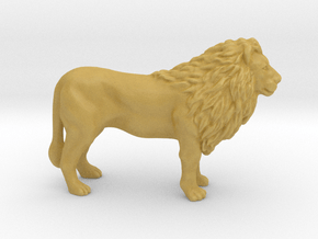 Printle Animal Lion - 1/76 in Tan Fine Detail Plastic