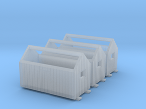 Z logging - Bunkhouses (3pcs) in Clear Ultra Fine Detail Plastic
