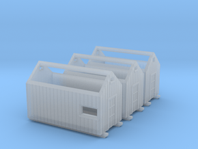 Z logging - Storage Sheds (3pcs) in Clear Ultra Fine Detail Plastic