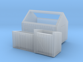 Z logging - Small Sheds (3pcs) in Clear Ultra Fine Detail Plastic
