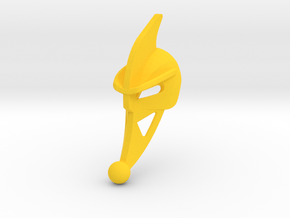 Proto tahu flame mask v2 in Yellow Smooth Versatile Plastic