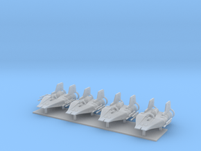 1/350 A-Wing Four Pack in Clear Ultra Fine Detail Plastic