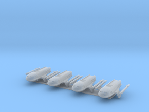 Solid Jefferies Shuttle 4 pack in Clear Ultra Fine Detail Plastic