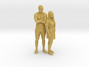 Printle S Couple 056 - 1/64 - wob in Tan Fine Detail Plastic