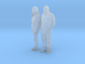 Printle C Couple 071 - 1/87 - wob in Clear Ultra Fine Detail Plastic