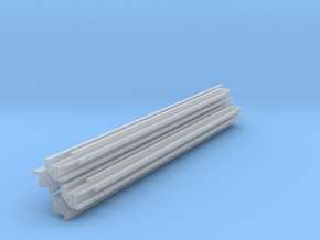 Verbau Eckträger 7.5m Set / shoring rail corner in Clear Ultra Fine Detail Plastic