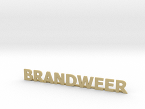 Letters Brandweer met steun 90 mm breed in Tan Fine Detail Plastic