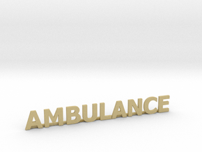 Ambulance letters met steun 86 mm in Tan Fine Detail Plastic