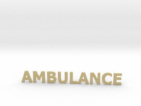 Ambulance letters zonder steun 86 mm in Tan Fine Detail Plastic