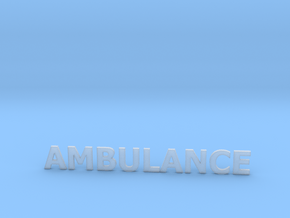 Ambulance letters zonder steun 86 mm in Clear Ultra Fine Detail Plastic