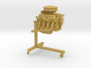 Printle Thing Engine on Stand - 1/24 in Tan Fine Detail Plastic