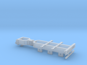 Booster Dolly - 3 Axle in Clear Ultra Fine Detail Plastic