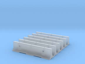 12'6" K-Rail Concrete Barrier (6) in Clear Ultra Fine Detail Plastic