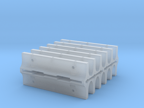 12'6" K-Rail Concrete Barrier (12) in Clear Ultra Fine Detail Plastic