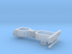 Booster Dolly - Single Axle in Clear Ultra Fine Detail Plastic