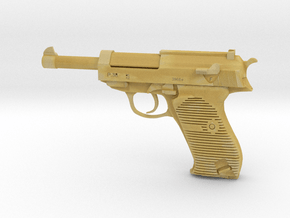 1/4 Scale Walthers P38 Pistol  in Tan Fine Detail Plastic