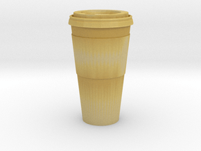1/12 Scale Paper Coffee Cup in Tan Fine Detail Plastic