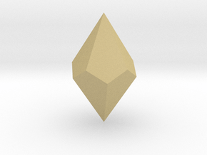 Pentagonal Trapezohedron in Tan Fine Detail Plastic