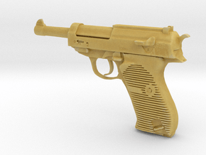 1/6 Scale Walthers P38 Pistol in Tan Fine Detail Plastic