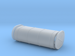 Oblong Hot Rod fuel tank, plain in Clear Ultra Fine Detail Plastic
