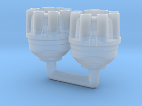 1/8 Pre-Drilled Distributors (pair) in Clear Ultra Fine Detail Plastic
