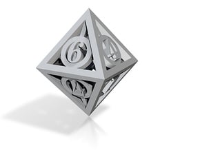 Deathly Hallows d8 in Clear Ultra Fine Detail Plastic