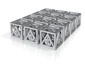 Deathly Hallows 12d6 Set in Clear Ultra Fine Detail Plastic