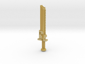 Action Figure Chainsword - Left Handed in Tan Fine Detail Plastic