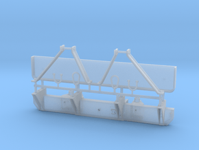 HMMWV rear bumper & cargo plate - 1/18 scale in Clear Ultra Fine Detail Plastic