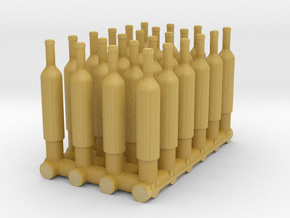 1:48 24 Wine Bottles in Tan Fine Detail Plastic
